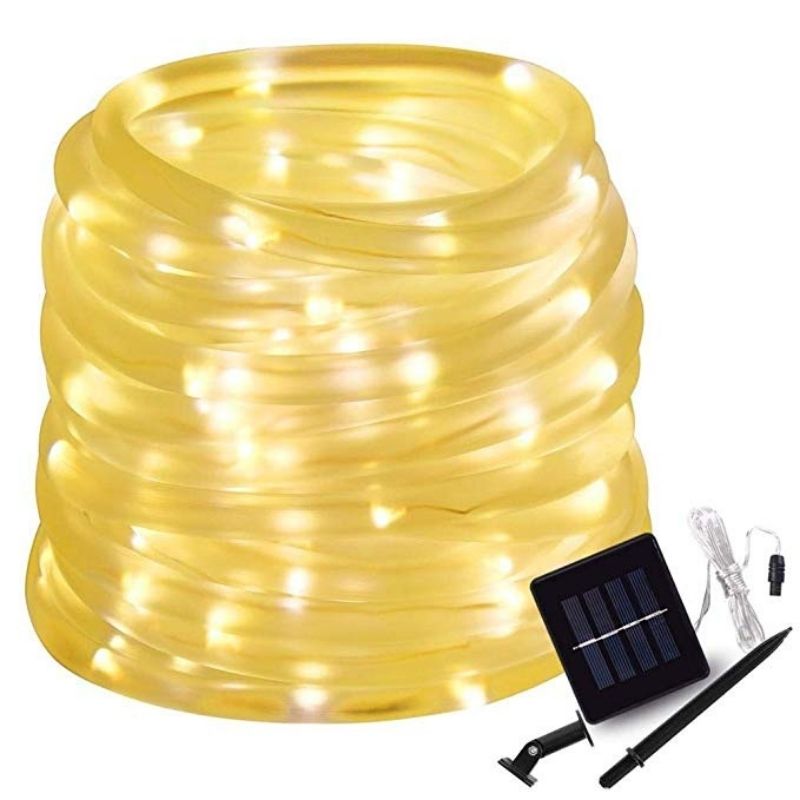 Solar Rope Lights Outdoor yellow