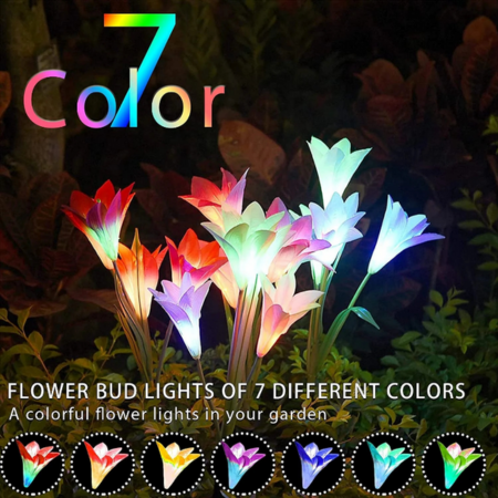 Artificial Lily Solar Garden Lights Color