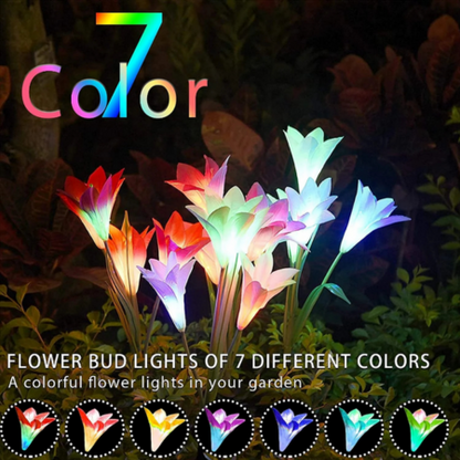Artificial Lily Solar Garden Lights Color