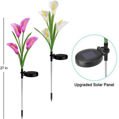 Artificial Lily Solar Garden Lights Dimensions 