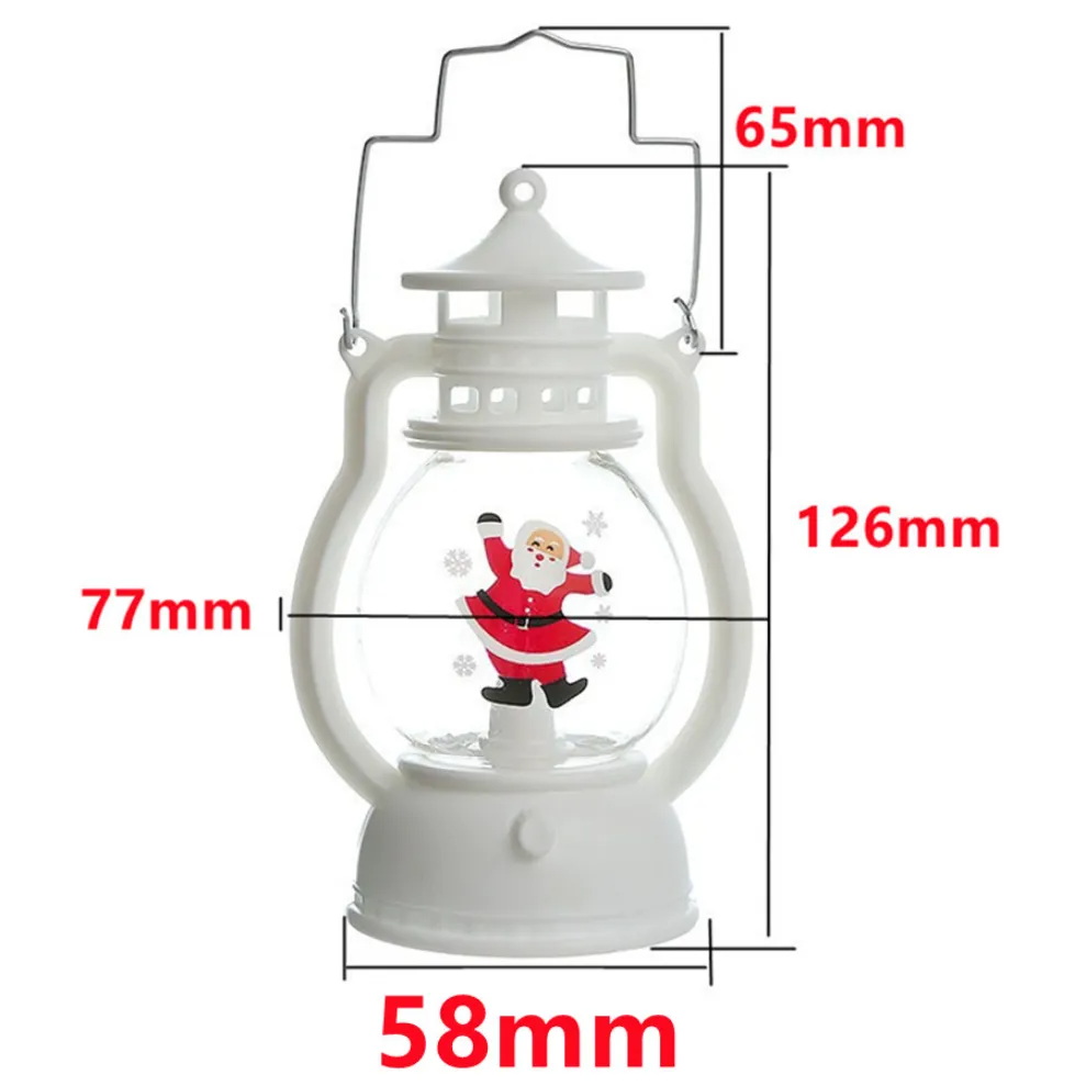 Christmas Decorative LED Lantern Lamp, showing dimensions on a white background