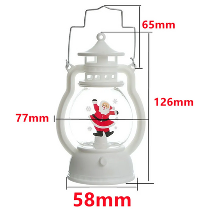 Christmas Decorative LED Lantern Lamp, showing dimensions on a white background