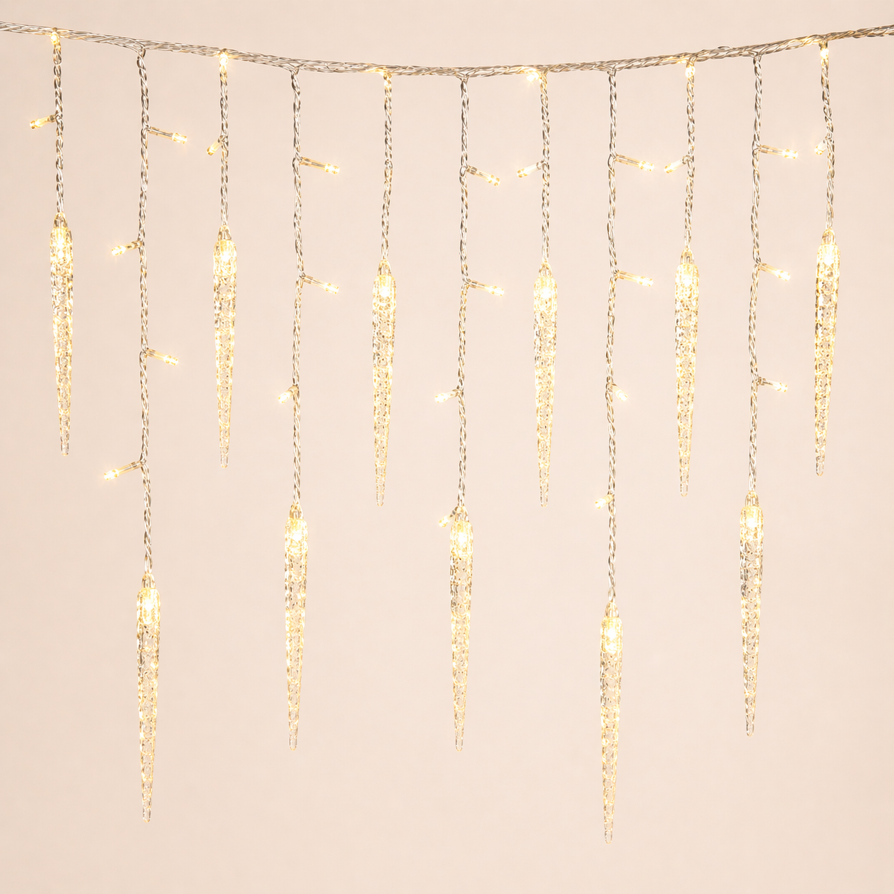 LED Icicle Christmas Lights Outdoor yellow