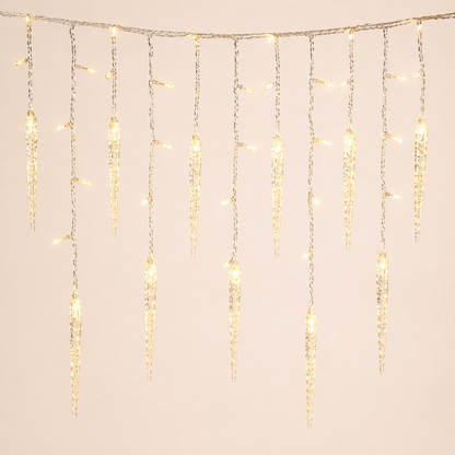 LED Icicle Christmas Lights Outdoor yellow