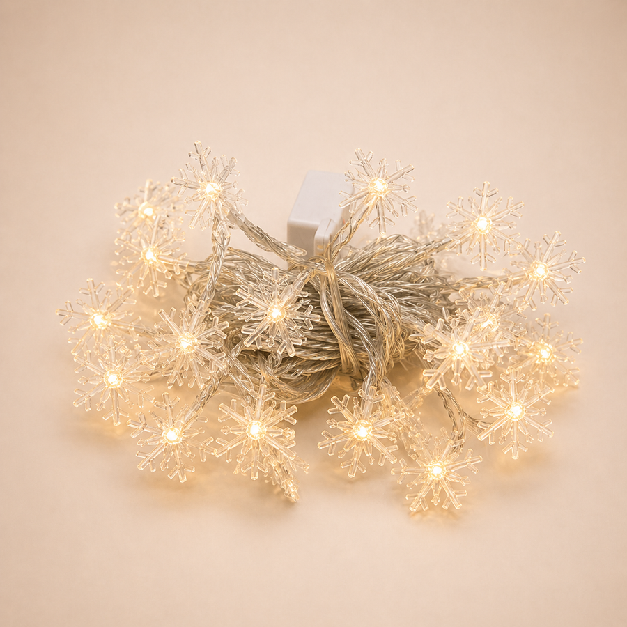 LED Snowflake Christmas String Lights