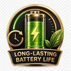 🔋 Long-Lasting Battery Life