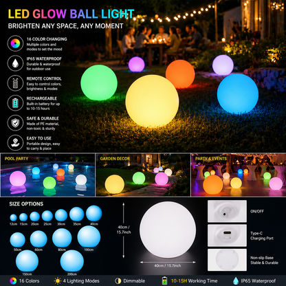Modern LED Orb Lights Outdoor with features and usage examples in various settings.