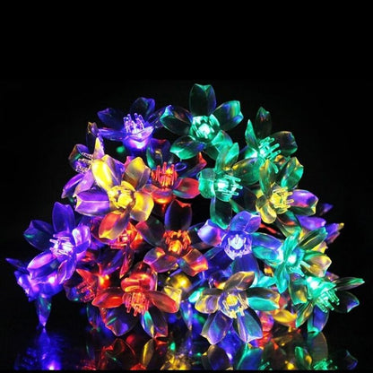 Solar Blossom Fairy Lights Outdoor Back Multi color