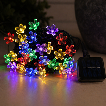 Solar Blossom Fairy Lights Outdoor Demo