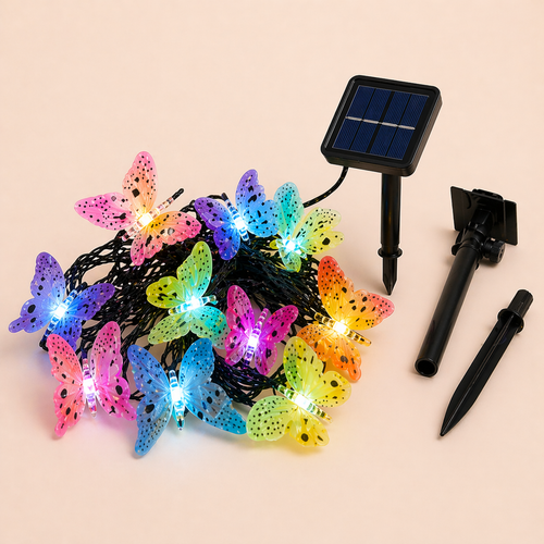 Solar Butterfly String Lights Outdoor