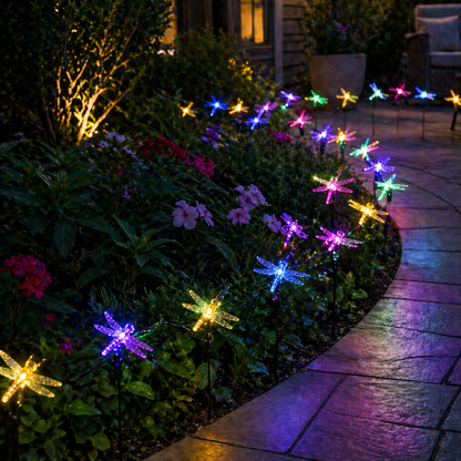 Solar Dragonfly Fairy Lights Outdoor Garden