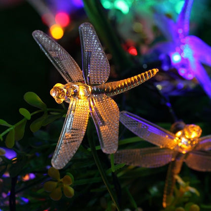 Solar Dragonfly Fairy Lights Outdoor Garden 2
