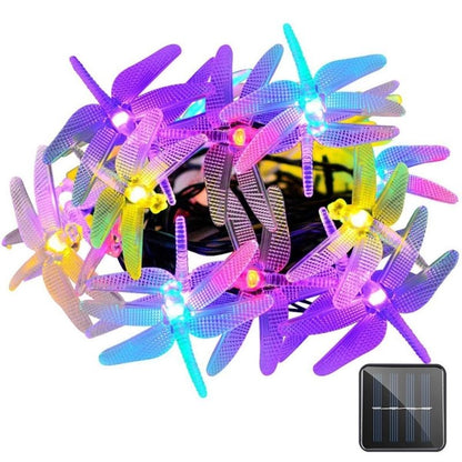 Solar Dragonfly Fairy Lights Outdoor White