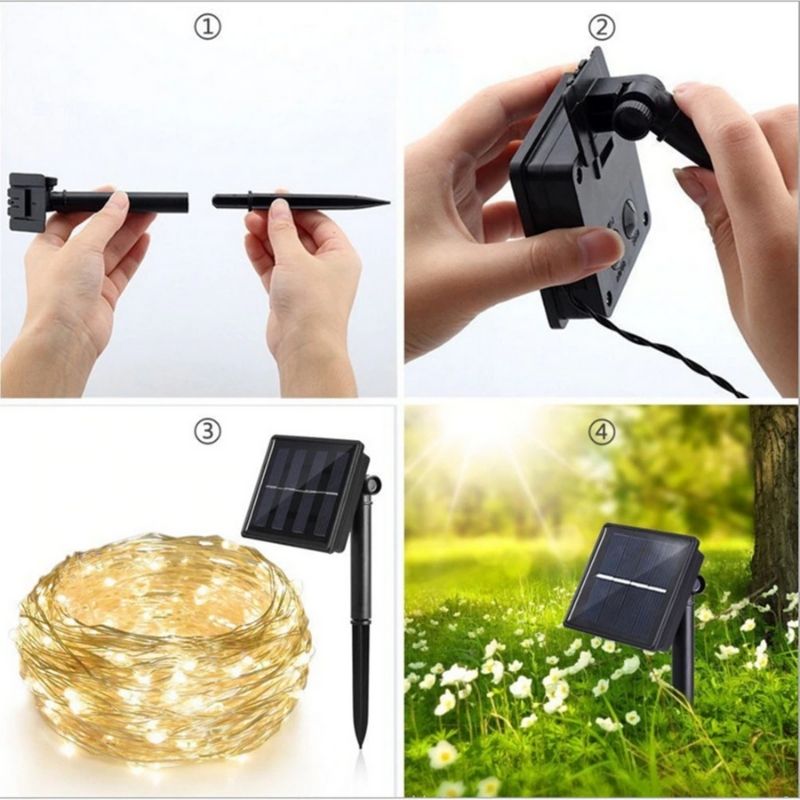 Solar Fairy Lights Outdoor installation 