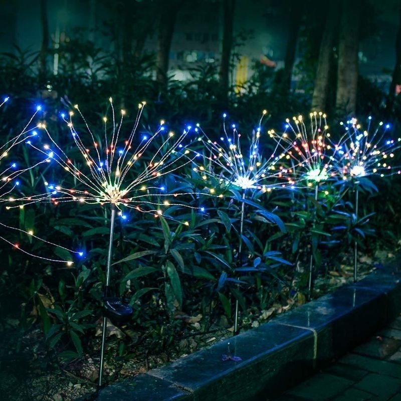 Solar Firework Lights Outdoor Front Yard