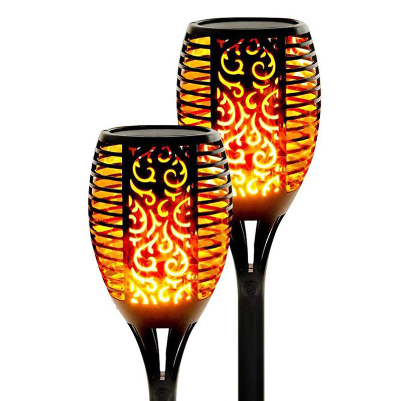Solar Flame Torch Lights Outdoor Lifestyle White Background