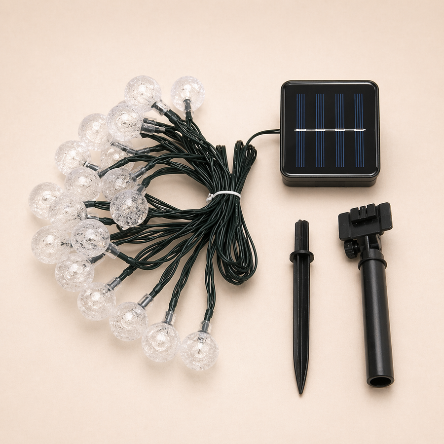Solar Globe String Lights Outdoor