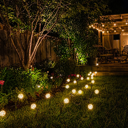 Solar Globe String Lights Outdoor Garden2