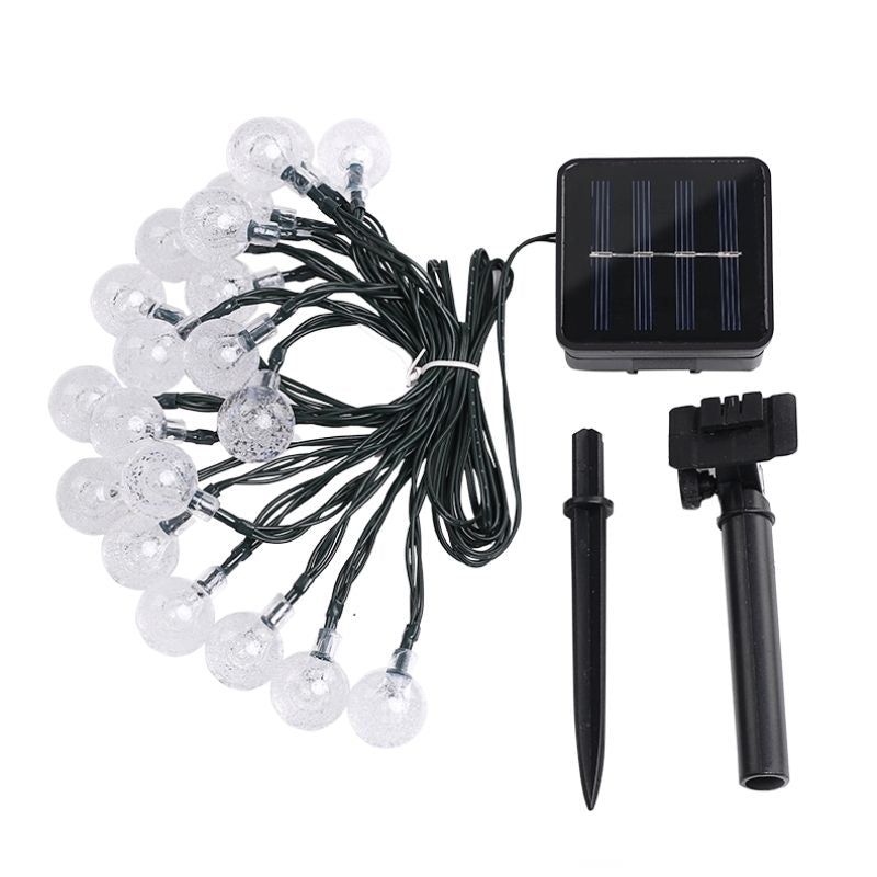 Solar Globe String Lights Outdoor White
