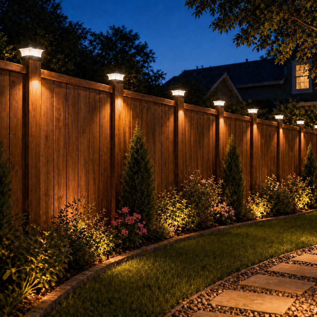 Solar LED Post Deck Cap Light Fence