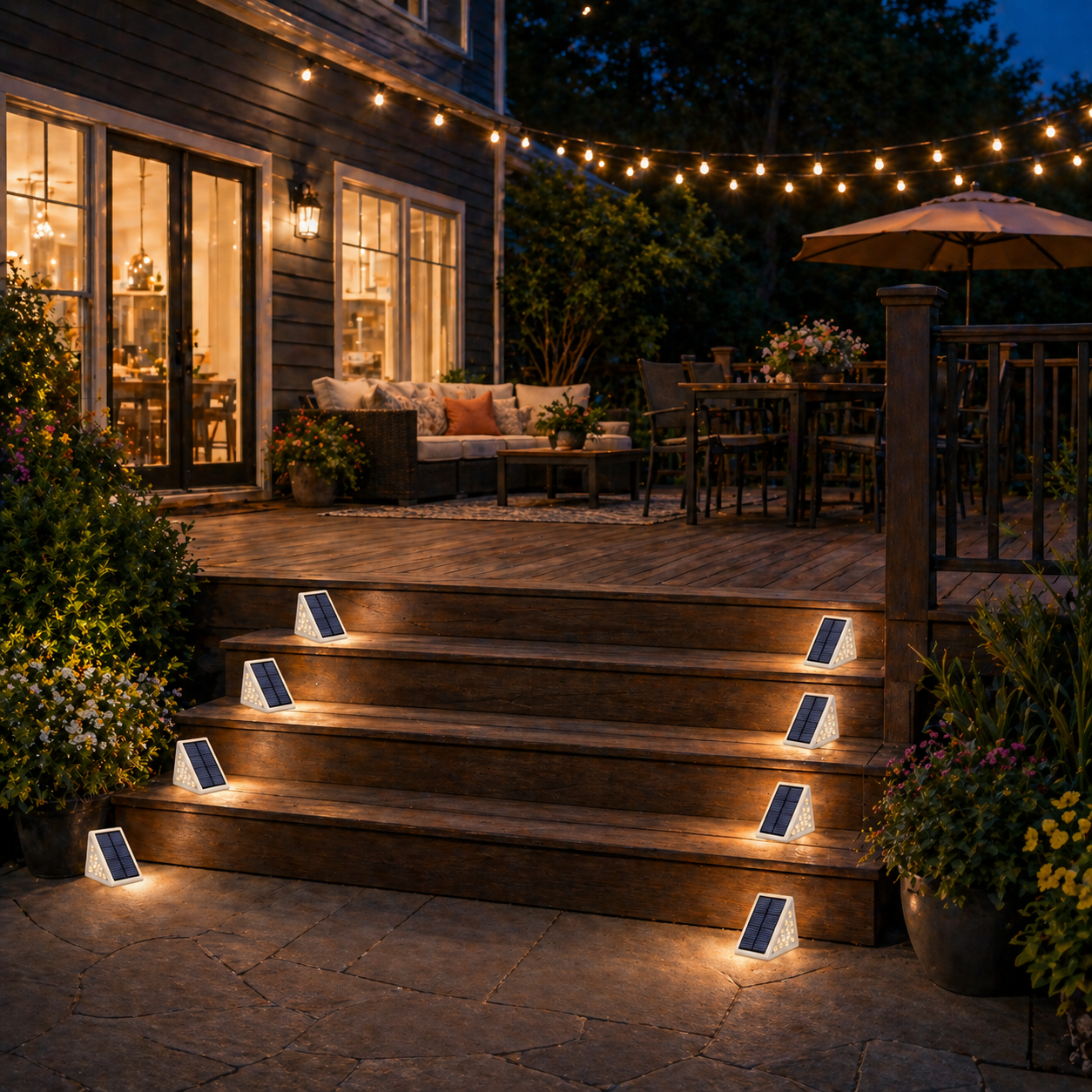 Solar LED Stair Step Lights Deck
