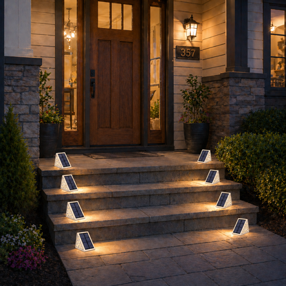 Solar LED Stair Step Lights Front Door