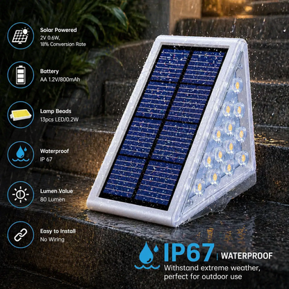 Solar LED Stair Step Lights Features