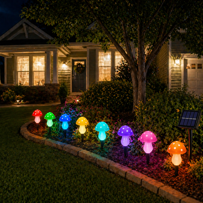 Solar Mushroom Lights 8 Pack Frontyard