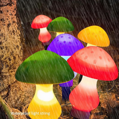 Solar Mushroom Lights 8 Pack Rain