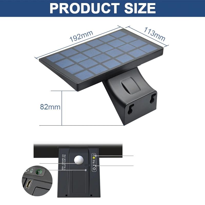 Solar Outdoor Light 90 LED size