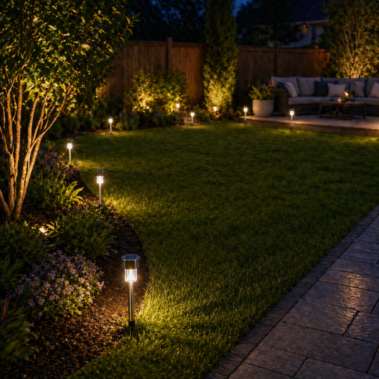 Solar Pathway Lights Outdoor Back Yard