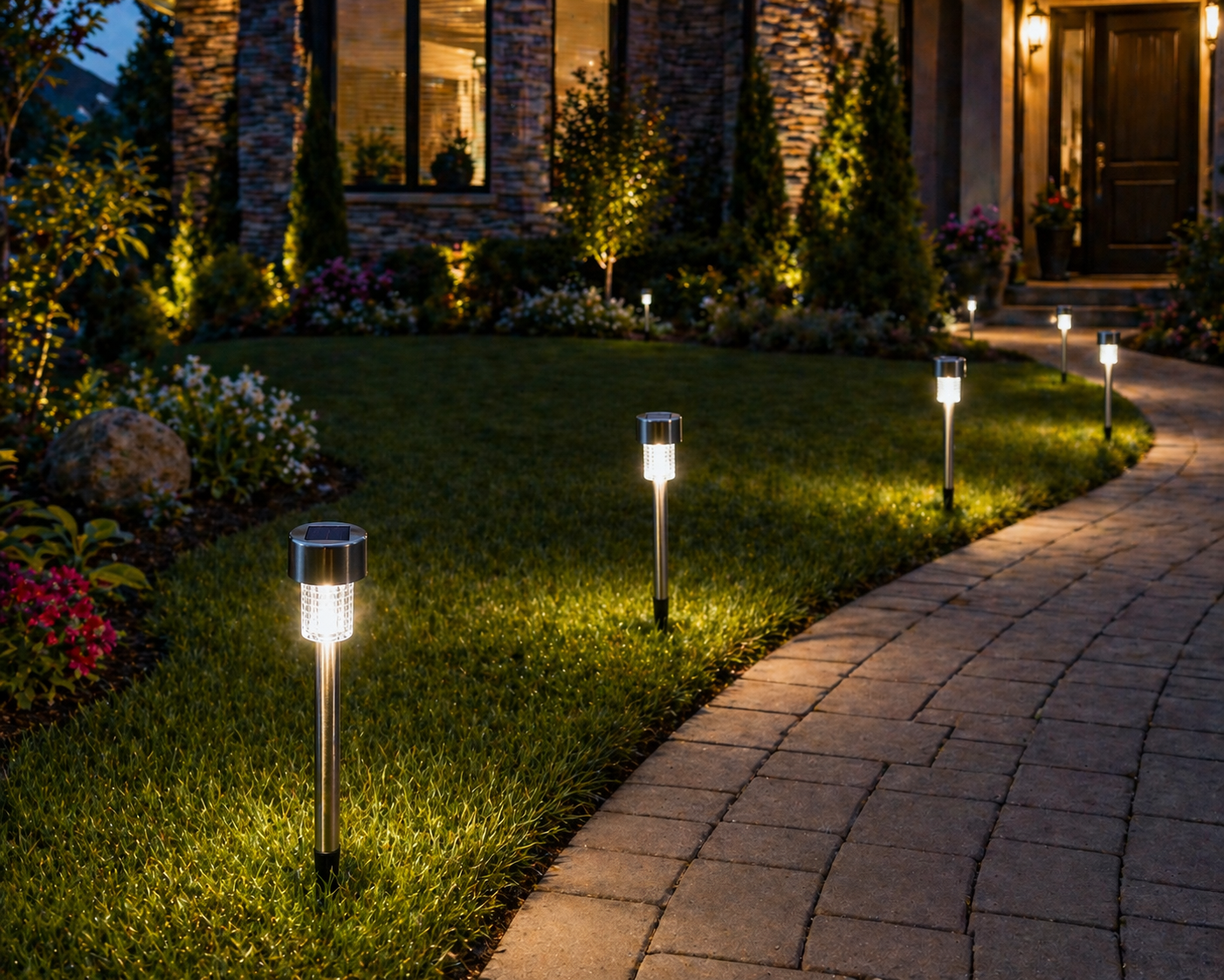 Solar Pathway Lights Outdoor Front yard