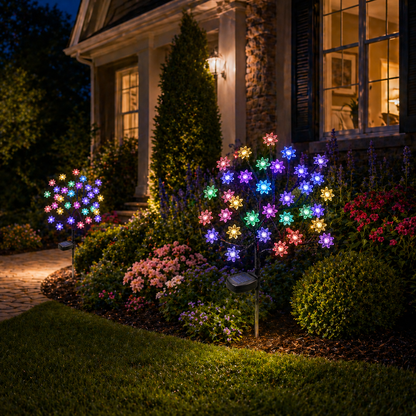 Solar Powered Flower Garden Lights Front yard