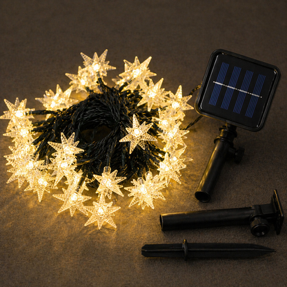 Solar Star Fairy Lights Outdoor on floor