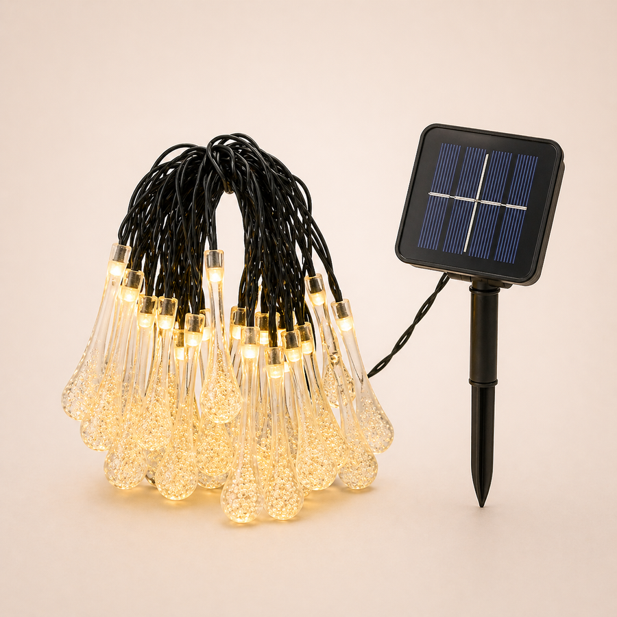 Solar Water Drop Fairy Lights